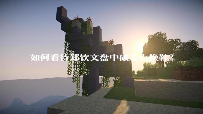 如何看待郑钦文盘中破发点换鞋？